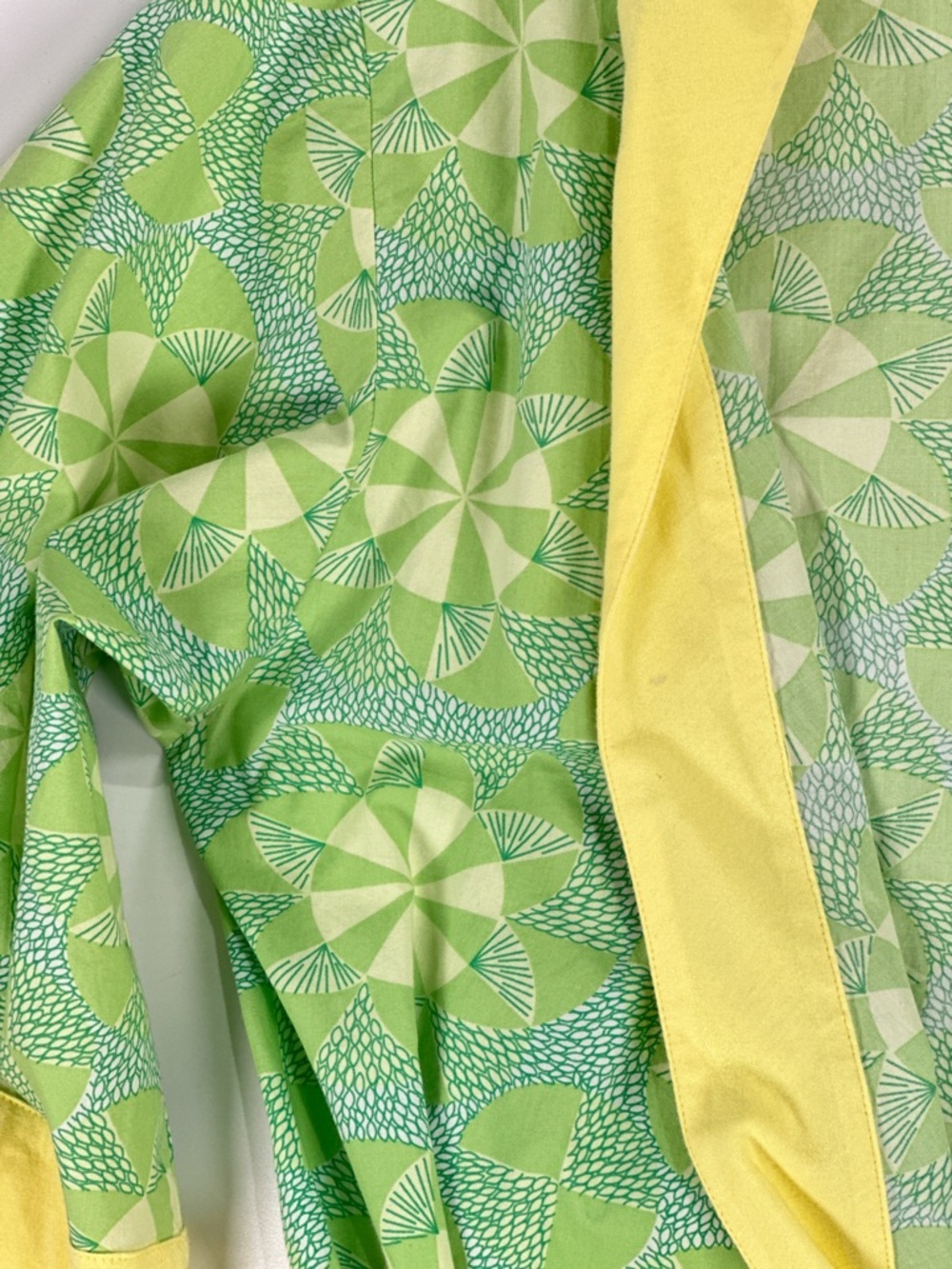 Anthropologie Lilka Womens Boho Floral Wrap Robe Green S/M - Picture 10 of 13